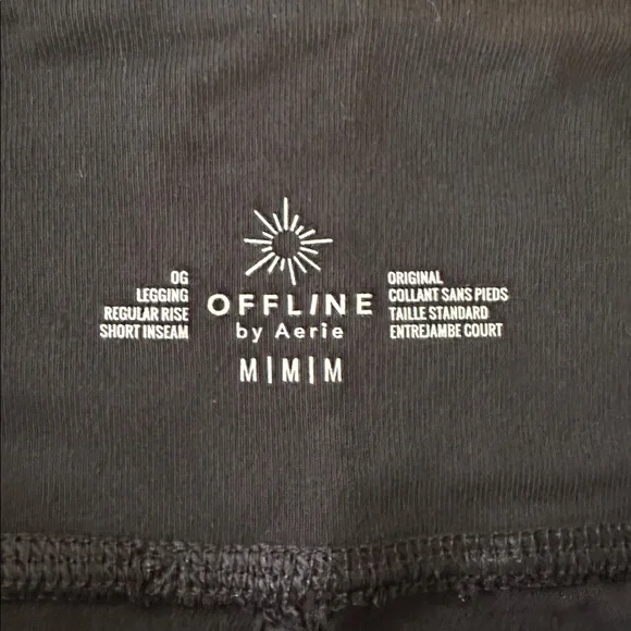 NWT Aerie Offline Black Leggings Med Short - Picture 3 of 5